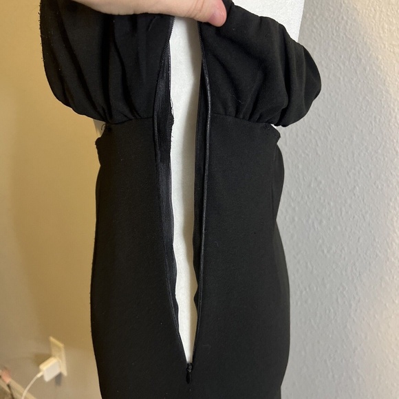 Princess Polly Black Strapless Mini Dress Open Side Size 6 - Picture 7 of 11